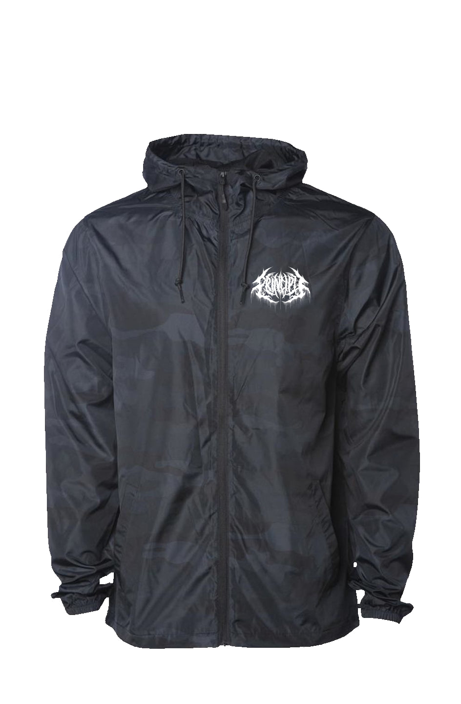 Principle Black Camo Water Resistant Windbreaker